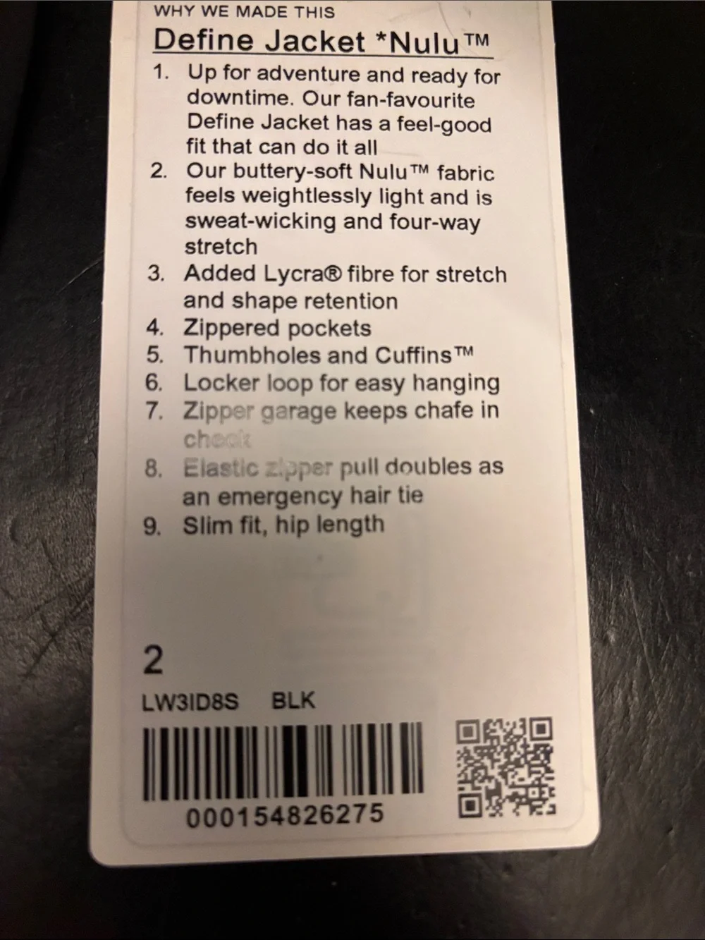 Authentic Lululemon Define Jacket Nulu